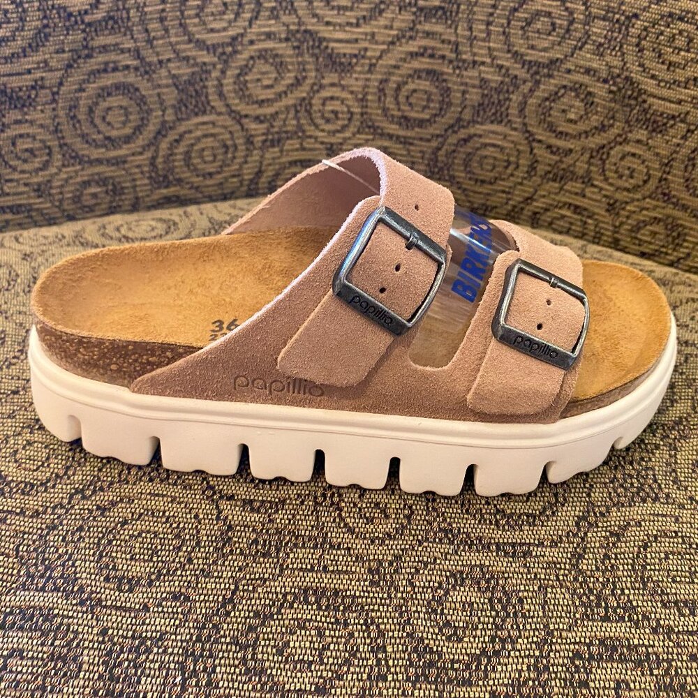 Birkenstock Papillio Sandals in Pink with White Sole